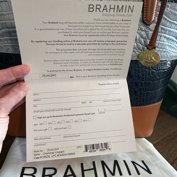 NEW - Brahmin Multi-Color Croc-Embossed Should Bag - See Video! - Picture 9 of 16